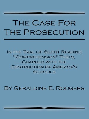 cover image of The Case for the Prosecution